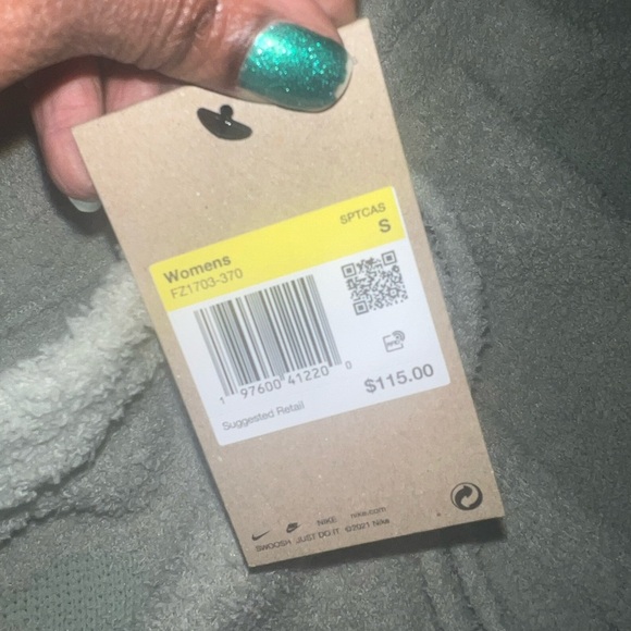 NWT Nike Phoenix Boulce High Waisted Logo Jade Joggers size Small - Picture 8 of 10